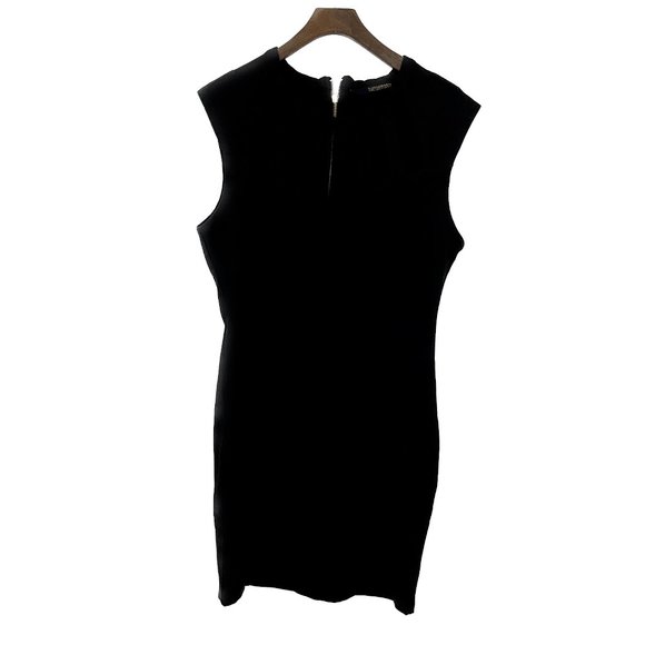 Kardashian Collection Cut Out Neck Black Dress NWT Size L NWT - Picture 1 of 3